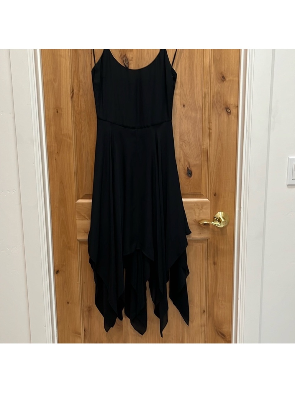 Lauren Ralph Lauren flowing silk cocktail dress with a symmetrical hem